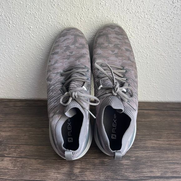 FootJoy Flex SP Spikeless Golf Shoes Grey Camo Mens Size 11.5 56272 - Picture 6 of 7